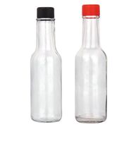 Wholesale 5oz Round Glass Sauce Tomata Clear Woozy Bottles with Dripper Inserts ml with Screw Caps by sea GWE11449