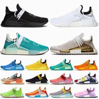Wholesale Human race running shoes NMD men women sports pack happy scarlet hu pharrell Extra Eye Orange White Yellow Black Trainers Mens Outdoor Sneakers
