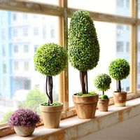 Wholesale Decorative Objects Figurines Nordic Pastoral Style Simulation Plant Fake Flower Potted Indoor Living Room Furnishings Home Decor