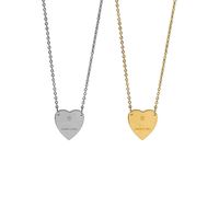 Wholesale Fashion k gold silver heart pendant charms necklace with engraving Made In Italy G Jewellry Y1222