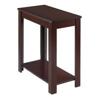 Wholesale US Stock Bedroom Furniture Transitional Pc Chair Side Table Warm Brown Finish Flat Table Top a46