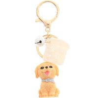 Wholesale Keychains Cute Golden Retriever Pug Puppy Resin Pendants Handbag Purse Charms Key Ring Car Bag Charm Chains