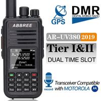 Wholesale Walkie Talkie ABBREE AR UV380 DMR Digital Analog GPS Dual Time Slot Encryption Band VHF UHF Portable Ham Radio