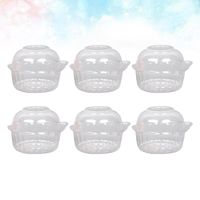 Wholesale Gift Wrap Disposable Transparent Plastic Cake Pastries Box Cupcake Muffin Dome Holders Cases Boxes Cups Cat Head Shaped