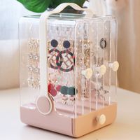 Wholesale Storage Box Jewelry Transparent Desktop Lipstick Hanging Necklace Earrings Display Rack Portable