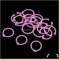 Wholesale Arts And Crafts Pieces Plastic Circle Handcrafts Openable Rings Suit Notebook Journal Diary Loose Leaf Mcj7V Phezv