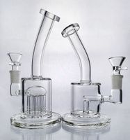 Wholesale Thick Glass Bong Hookahs Arms Tree Percolator Bubbler Perc Oil Rigs Dab Rig with mm Male Bowl Piece Joint Water Pipes