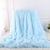 Wholesale Blankets Super Soft Long Coral Fleece Blanket Warm Elegant Cozy Fluffy Sherpa Sofa Bedding Throw
