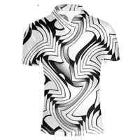 Wholesale T shirt Tech Fleece Material Short Sleeve Men s Clothing Summer Golf Tees Polos D Pattern