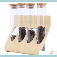Wholesale Pouches Bags Packaging Jewelrywooden Coffee Beans Tea Display Rack Stand Glass Test Tube Sealed Storage Decorative Ornaments Cereals Cani
