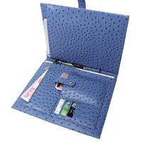 Wholesale Wallets Women Clutch Ostrich Leather Wallet Female Long A4 Big Notebook Purse Card Holder Strap Money Bag
