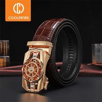 Wholesale Men Genuine Leather Belts Brand Luxury Stone Pattern High Quality Business Work Automatic Buckle for ZD121