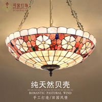 Wholesale Pendant Lamps Can Be Sweet And Warm Lighting Tiffany European Style Retro Natural Shell Restaurant Living Room Luminaire Suspendu