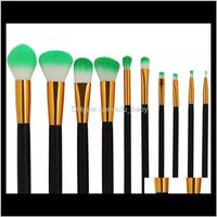 Wholesale Aessories Health Beauty Drop Delivery High Quality Black Gold Handle Makeup Brushes Make Up Brush Tools Dhgate Vip Seller Dklcg