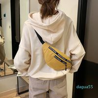 Wholesale HBP Women s Fanny Pack Casual Canvas Chest bag Simple Backpack Outdoor Sports Style Waist