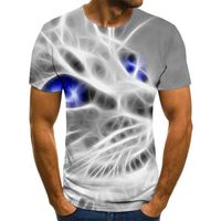 Wholesale Men s T Shirts Unisex Blouse Funny T Shirt For Men D Printed Animal Cats Men women Tops Summer O neck T shirt Cool Clothes Tees XXS XL