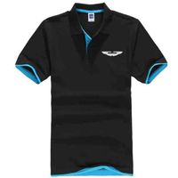 Wholesale 2022 Man Woman Summer High Quality Short Sleeve Aston Martin Polo Shirt Double Colours Cotton Polo Shirts