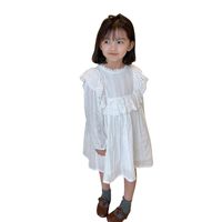 Wholesale Girl s Dresses Vintage White Princess Costumes Age For Years Baby Girls Spring Children Clothes Lace Long Sleeve Kids Frocks
