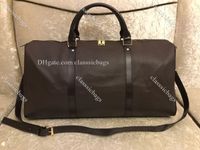 Wholesale Men Duffle Bag Women Travel Hand Luggage Luxury Pu Leather Handbags Large Cross body Totes L55cm Vintage Classic Big Shopping Bags