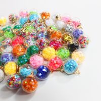 Wholesale S1823 Hot Fashion Jewelry Colorful DIY Glass Ball Pendant Beads Bag Mobile Phone Clasp Pendant Earrings Accessories C3