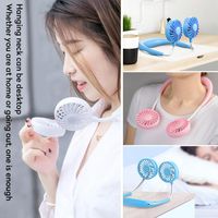 Wholesale Mini USB Portable Fan Hands free Neck Fan Rechargeable Battery Small Portable Sports Fan mA Desk Hand Air Conditioner cooler