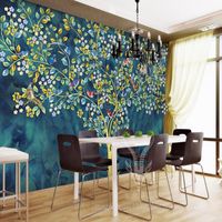 Wholesale Wallpapers d Novelty Abstract Money Tree For Bar Coffee Shop Wall Decoative Landscape Flower Wallpaper Murals Custom Size Papers