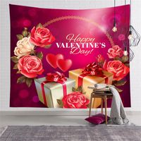 Wholesale Tapestries Custom Simple Valentine s Day Tapestry Hippie Boho Wall Art Decor Hanging Fabric Living Ceiling Room CGT002