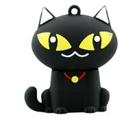 Wholesale Pen driver cartoon Black Cat Pendrive gb gb Cle USB Creative Cute Animal U Disk mini Gift Flash drive