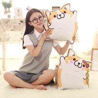 Wholesale Couple cockey dog expression pillow animation peripheral two dimensional spoof plush toys can be printed