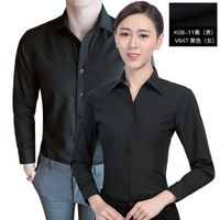 Wholesale Spring And Summer Women s Professional Wear Long Sleeve White Shirt Large Base Collar l Commuting Dress Men s Shirts