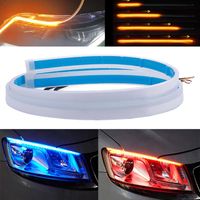 Wholesale Emergency Lights Car LED DRL Lamp Strip Daytime Running Light V Turn Signal Flexible Waterproof Soft Tube Guide
