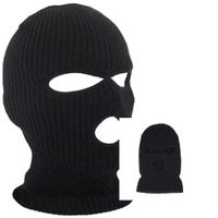 Wholesale Outdoor Balaclavas Full Face Cover Mask Robber Cool Knitted Beanies for Men Head Neck Balaclava Cycling Bike Caps