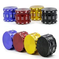 Wholesale 4 Layers Smoking Accessories mm Spice Grinder Empty Aluminium Alloy High Quality for Dry Herb Tobacco Cigarette Colorful Easy to Use ZWL248