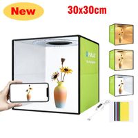 Wholesale 30cm LED Lightbox Mini Foldable Po Studio Soft Box Ringlight Pography Shooting Tent Kit Color Backdrops Lighting Accessories