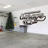 Wholesale Retro Car Service Garage Wall Sticker Exhaust Pipe Classic Auto Repair Shop Decal Vinyl Decoration