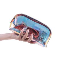 Wholesale Gorgeous Color TPU Laser Cosmetic Bag Storage Travel Wash Make Up Clear Mini Bags Cases