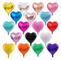Wholesale 18 inch heart Metallic Balloon Air Wedding Decoration Happy Birthday Balloons Metal colour Helium Balloo n