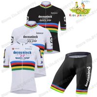 Wholesale Racing Sets Kids Quick Step World Cycling Jersey Set Julian Alaphilippe Boys Girls Clothing Children Bike Suit Maillot
