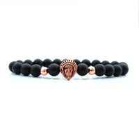 Wholesale Mens Jewellery Indians Braclet mm Black Stone Beads Bracelet For Men Jewelry Beaded Braclets Accesorios Hombre Armbanden Beaded Strands