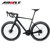 Wholesale Airwolf C Carbon Fiber Gravel Bike Complete Road Cyclocross Bicycle cm Fully Internal Wiring Bikes for Shimano R8070 Di2 Gropuset