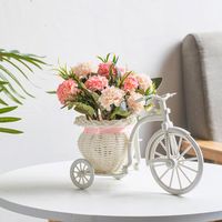 Wholesale Decorative Flowers Wreaths Home Decor Garden Bike Potted Simulation Decoration Indoor Living Room Table Ornaments Creative Nordic Gifts