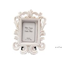 Wholesale Victorian Style Resin White Black Baroque Picture Photo Frame Place Card Holder Bridal Wedding Shower Favors Gift RRE11528