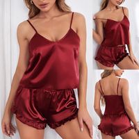 Wholesale Bustiers Corsets Sexy Women Underwear Lingerie Christmas Sensual Woman Wine Red Halter Top Set Erotic Costumes Pajamas
