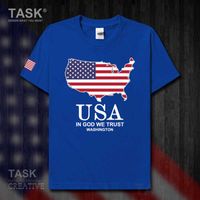 Wholesale United States Of America USA US Washington T Shirt New Tops t shirt Short Sleeve Clothes Sweatshirt National Map Team Summer H0913
