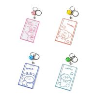 Wholesale Card Holders C pc Transparent Acrylic Work Holder For Employees Staff With Keyring Bell