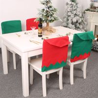 Wholesale Christmas Chair Decoration Non woven Fabric Chair Cover Big Hat Chairs Case Holidays Home Deco Xmas Chair Covers Q2