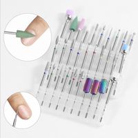 Wholesale 10PCS Nail Tungsten Alloy Grinding Head Machine Brush Exfoliating Needle Point Engraving Carving Polishing Glass Jade Stone Drill Bit Rotary Tool Set