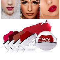 Wholesale Lip Shape Matte Lipstick Innovation Design Fast Makeup Portable Scalloped Lipsticks No Need Smear