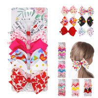 Wholesale Children s hairpin bow hairpin Set European and American girls love bow bangs clip Valentine s Day gift set Party FavorT2C5247