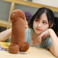 Wholesale 20 CM Long Lifelike Penis soft Plush Toy Stuffed Dick Trick Doll Real life Penis expressions Plush Pillow Lover Gift H1025
